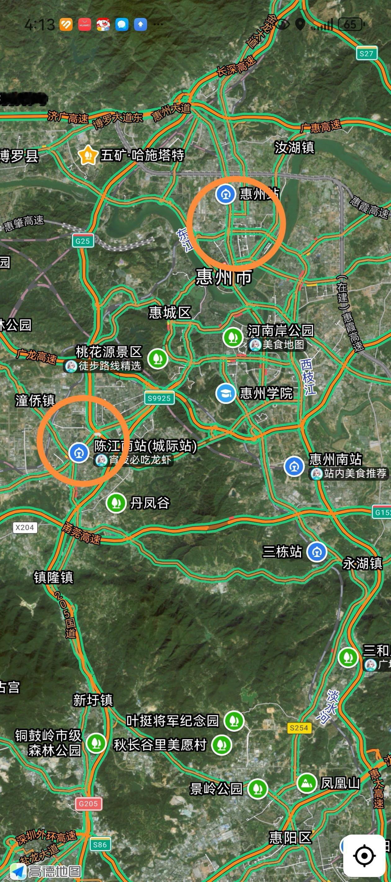 我觉得惠州市区，除了江北核心区以外，还会形成一个核心区的话。
不会是金山湖。
一