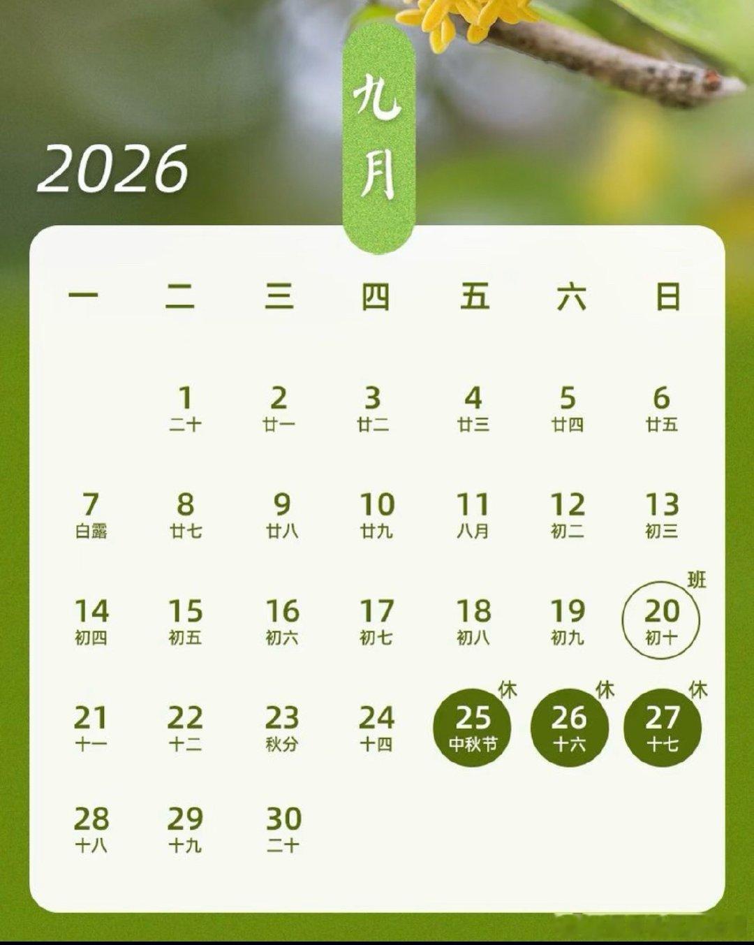 中秋节放假3天不调休倒也不用和我强调中秋不调休，但这周日就要补国庆的假，真的太离
