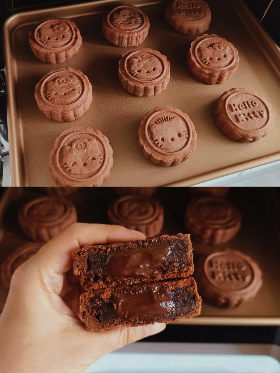 一口爆浆🔥巧克力流心月饼一定要试试