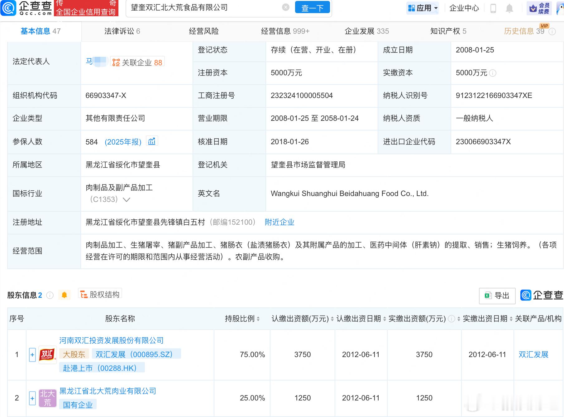 双汇抗生素残留超标公司去年营收超14亿【双汇抗生素残留超标公司曾参与制定多项标准