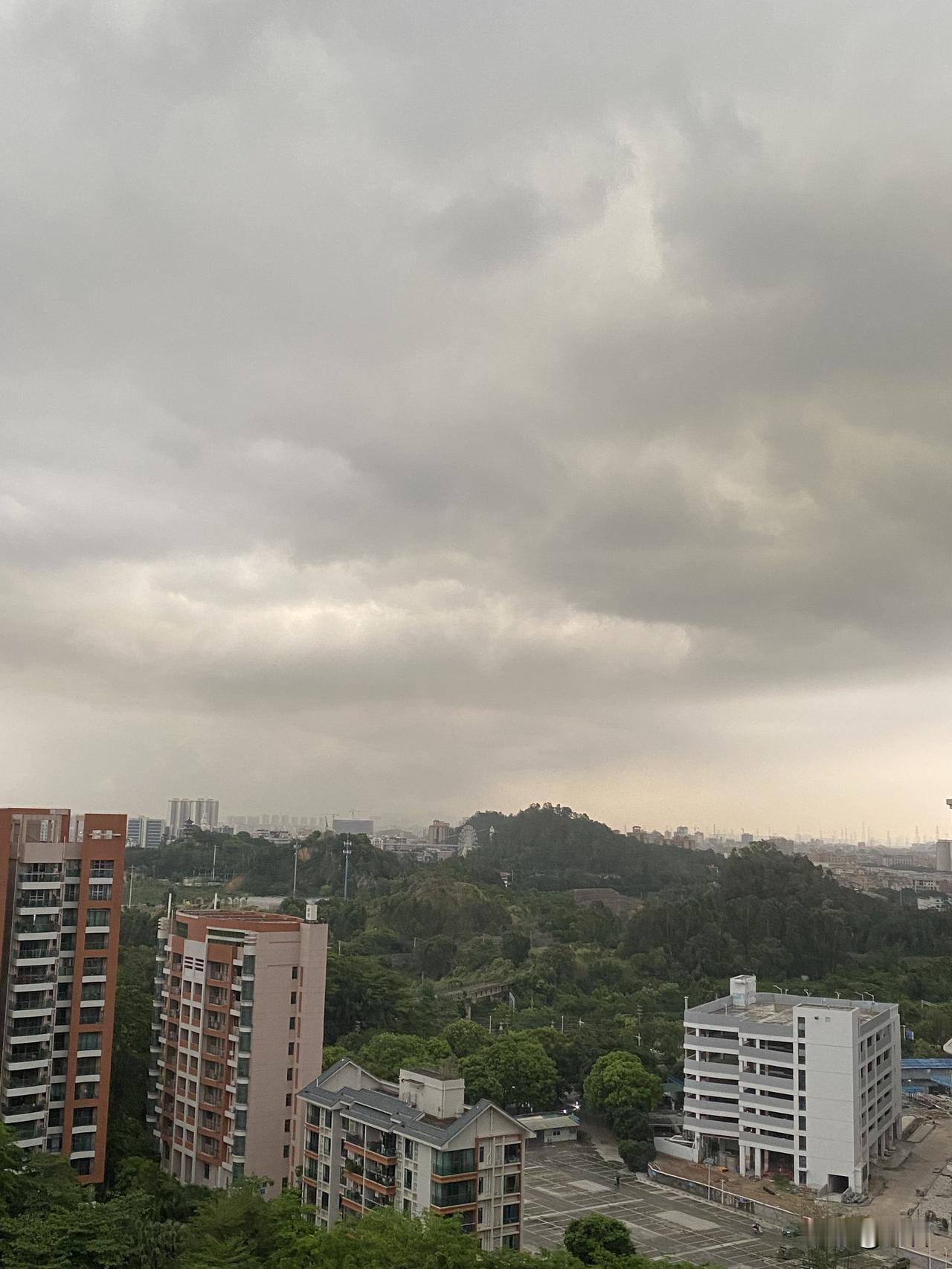 看远处的山
近处的楼
云漫过天际
心事也跟着淡了
在灰蒙蒙里
安安静静

没有乱