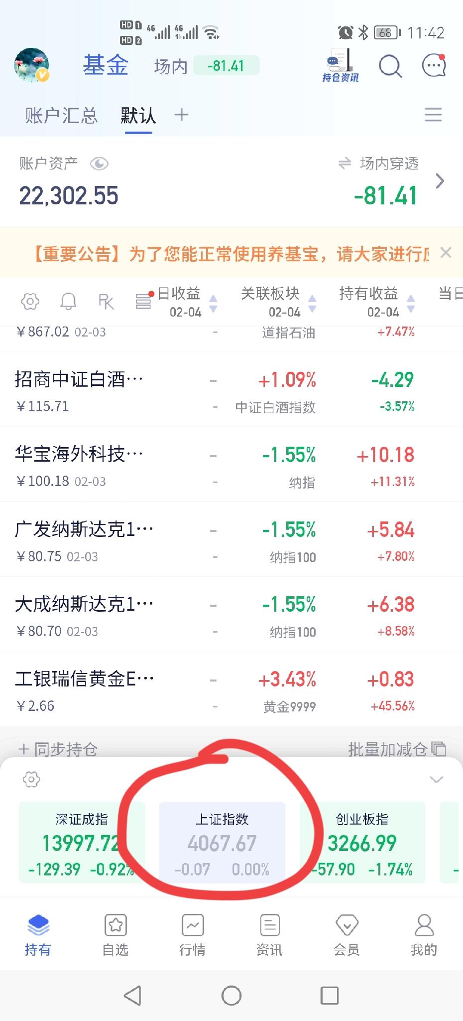 谁来解惑？
养基保上的上证指数怎么变成这个颜色了？