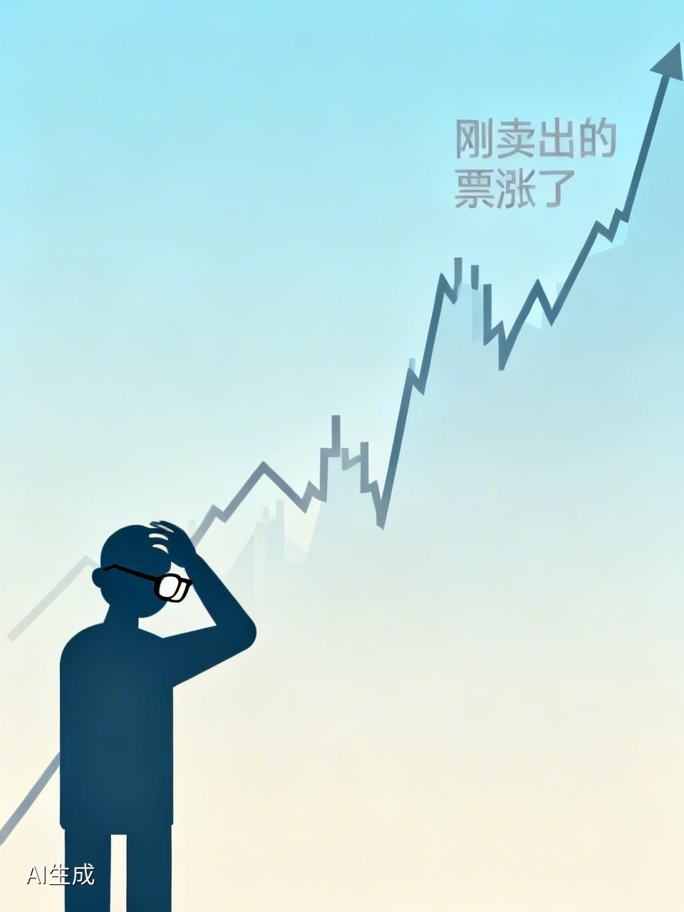 炒股的人，十有八九都逃不过这个心魔——刚卖出的票，转头看着它还是蹭蹭往上涨，恨不