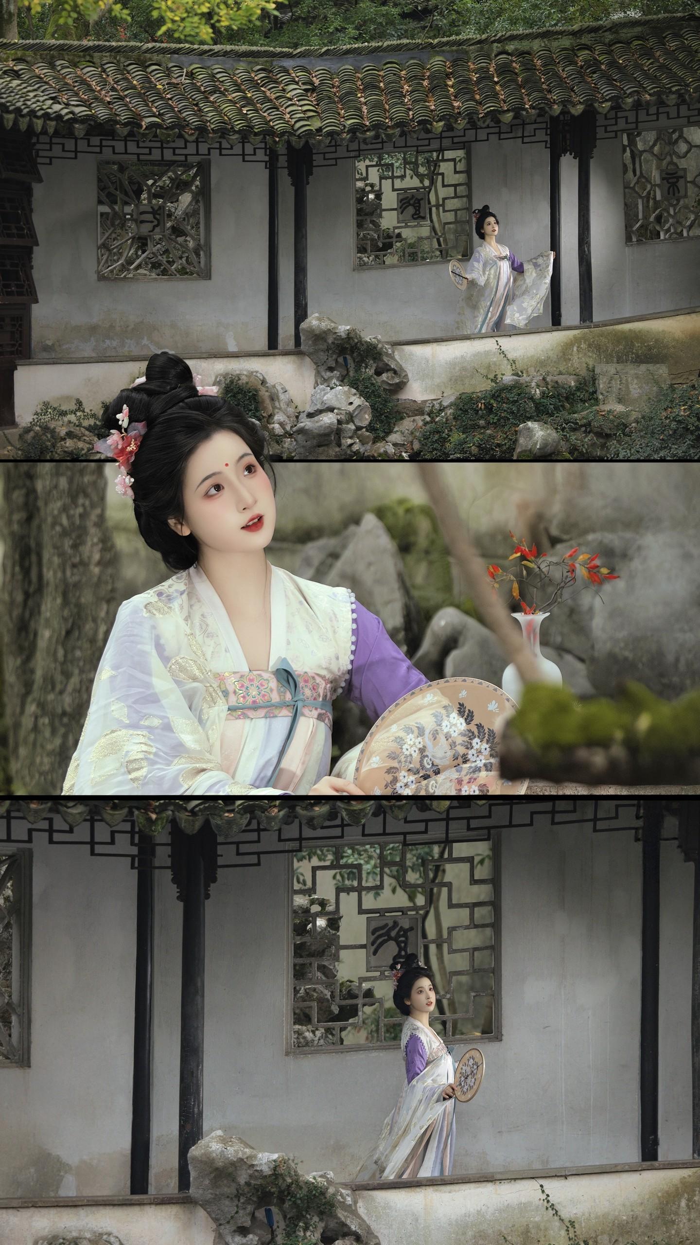 “来年再看秋”出镜：  妆造：予夏 汉服：  氛围感