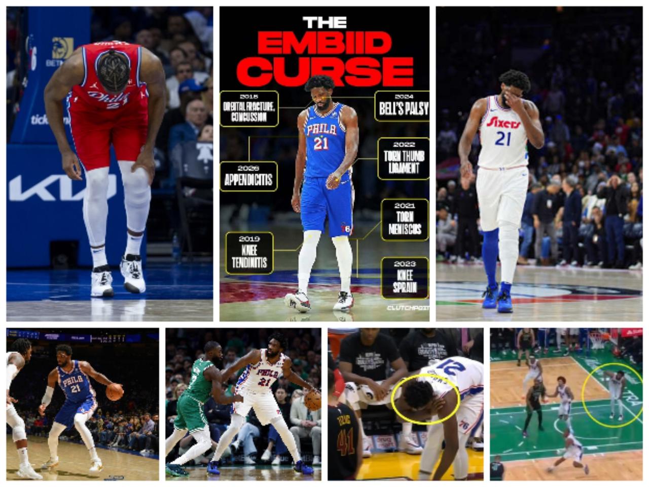 NBA高管戳穿76人队致命短板：三巨头纸面上唬人！布朗再强，也救不了常年躺平的恩