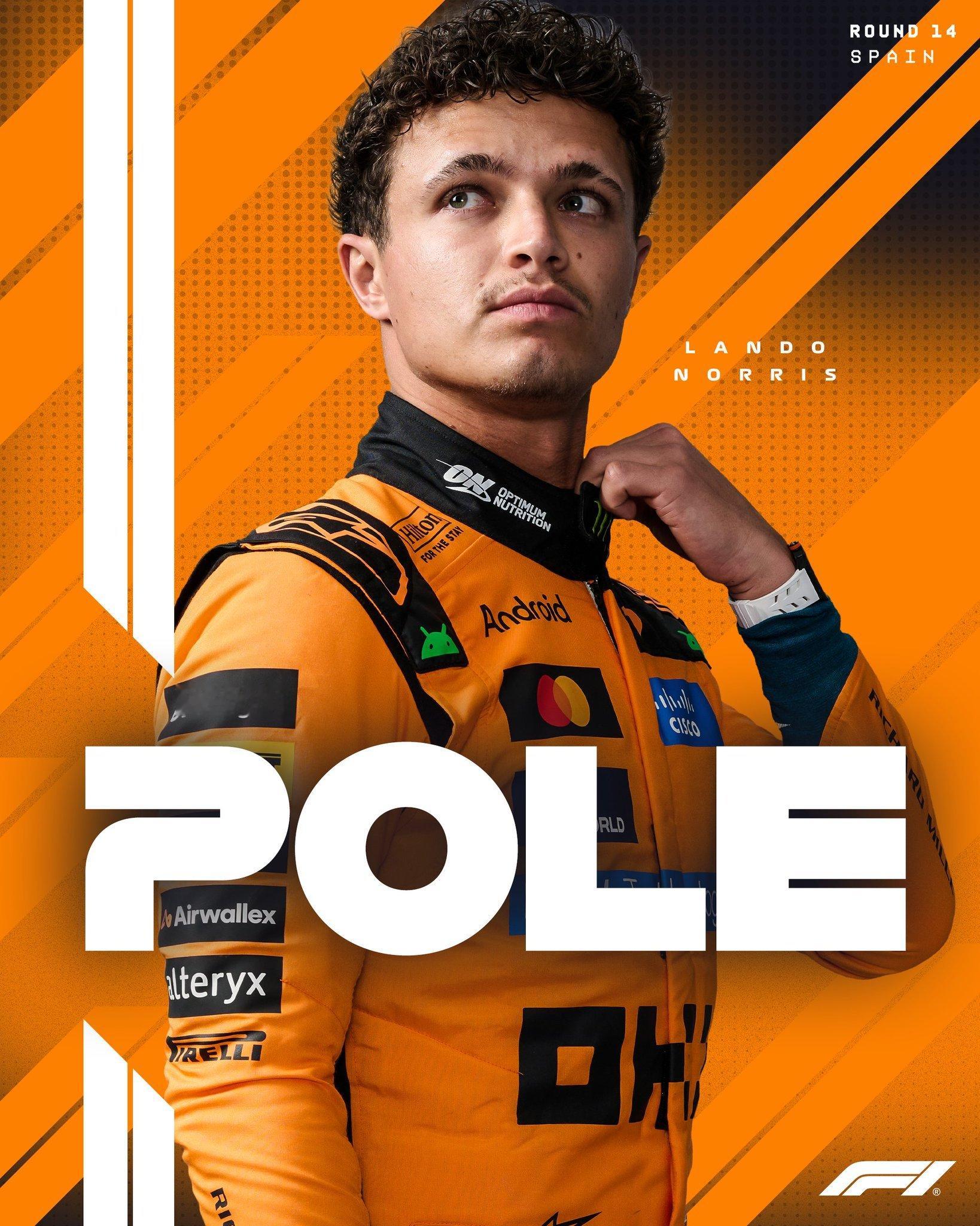 迈凯伦车队车手诺里斯夺得2026赛季F1西班牙🇪🇸大奖赛的杆位!👀F1[超