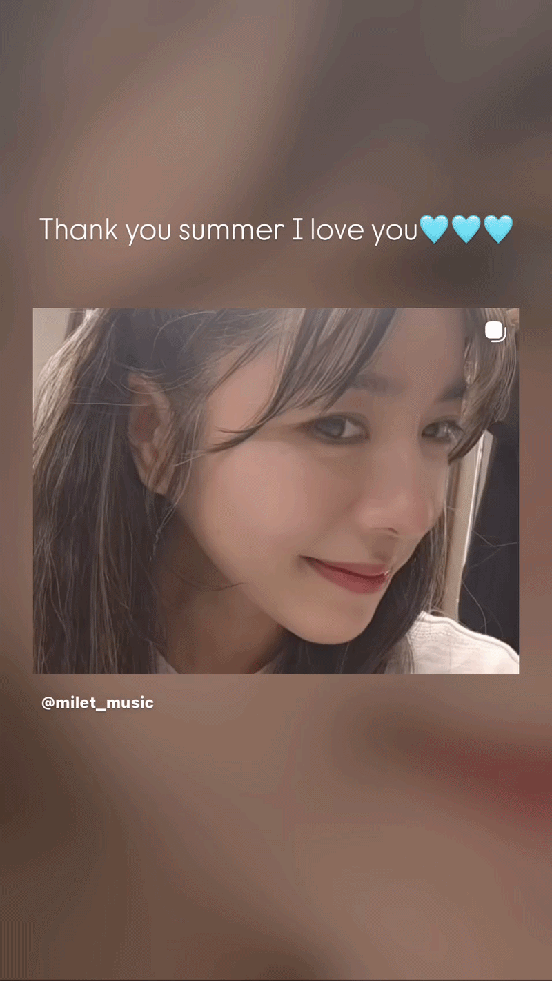 miletSTORY 2026-08-23谢谢你夏天我爱你🩵🩵🩵 