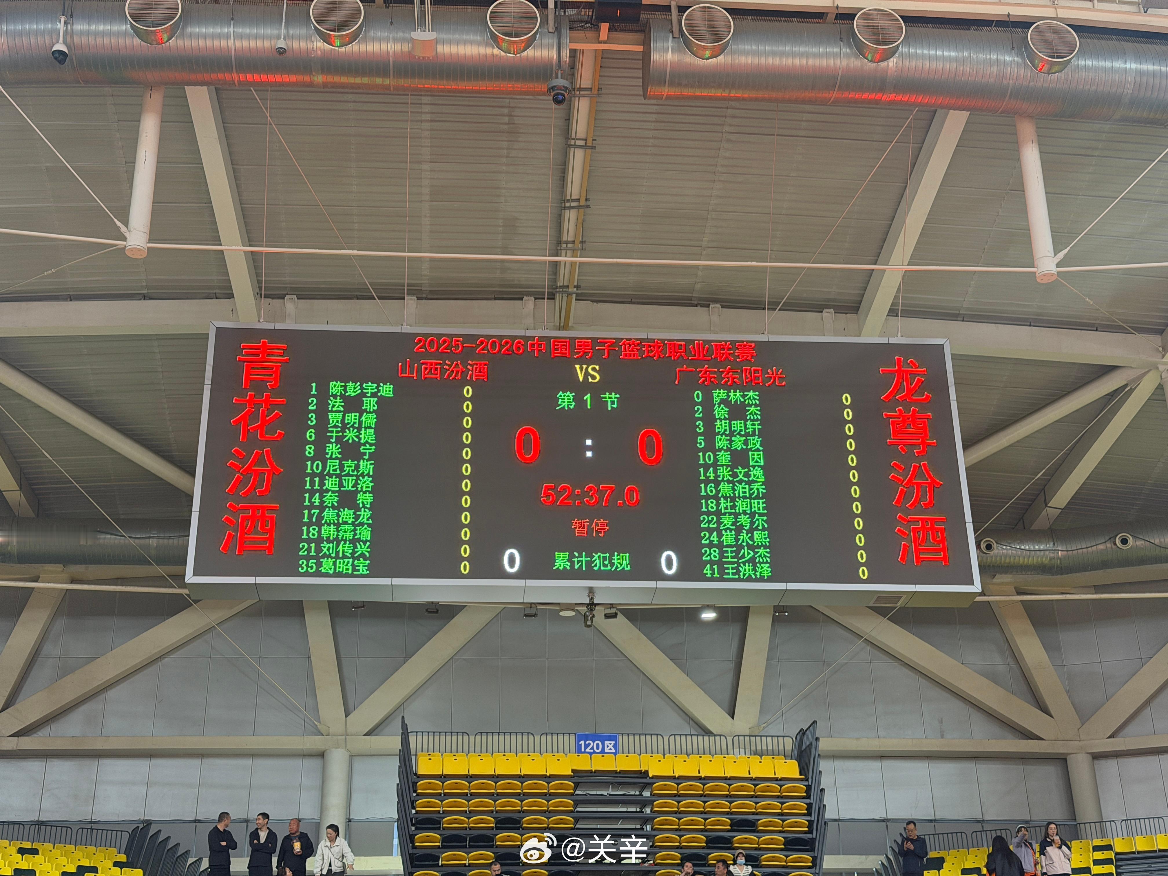 双方大名单山西男篮vs广东男篮 太原·山西体育中心汾酒体育馆