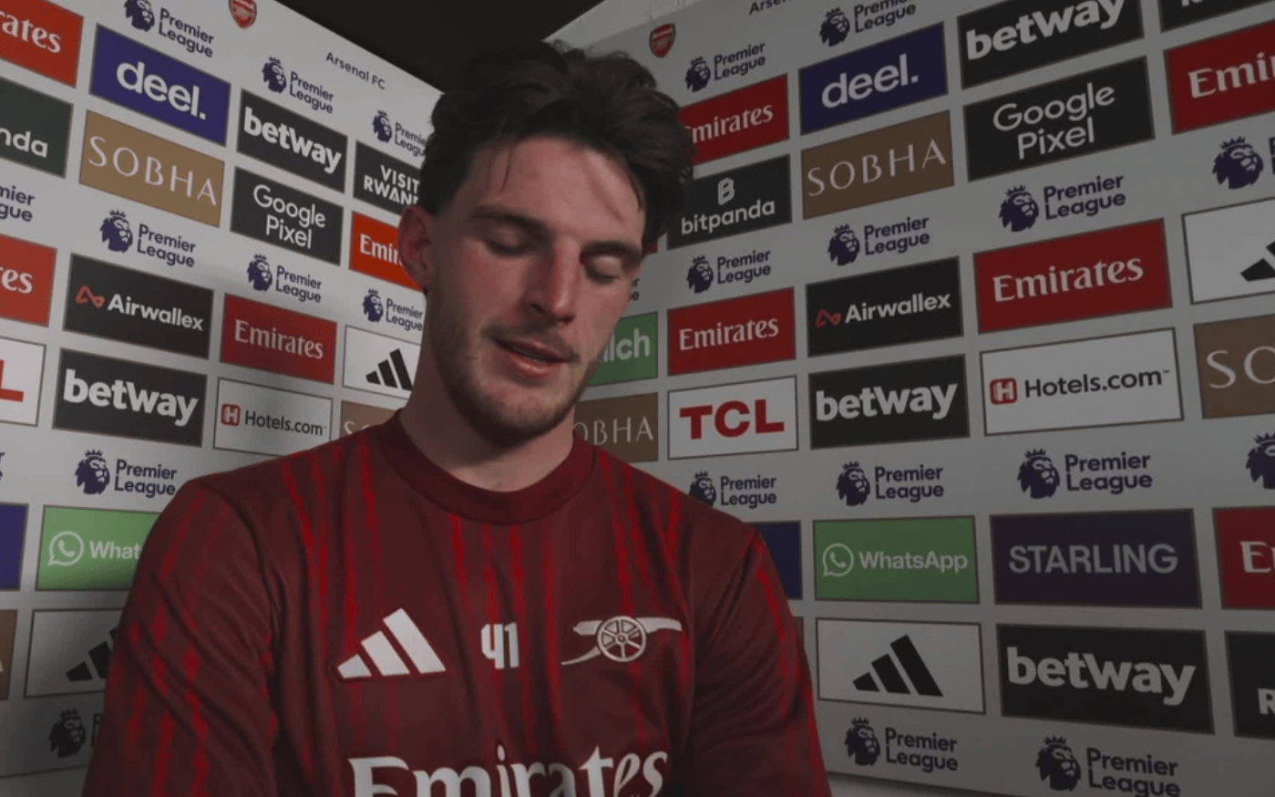 赖斯：输给曼城让阿森纳获得动力，要赢得剩余全部英超联赛