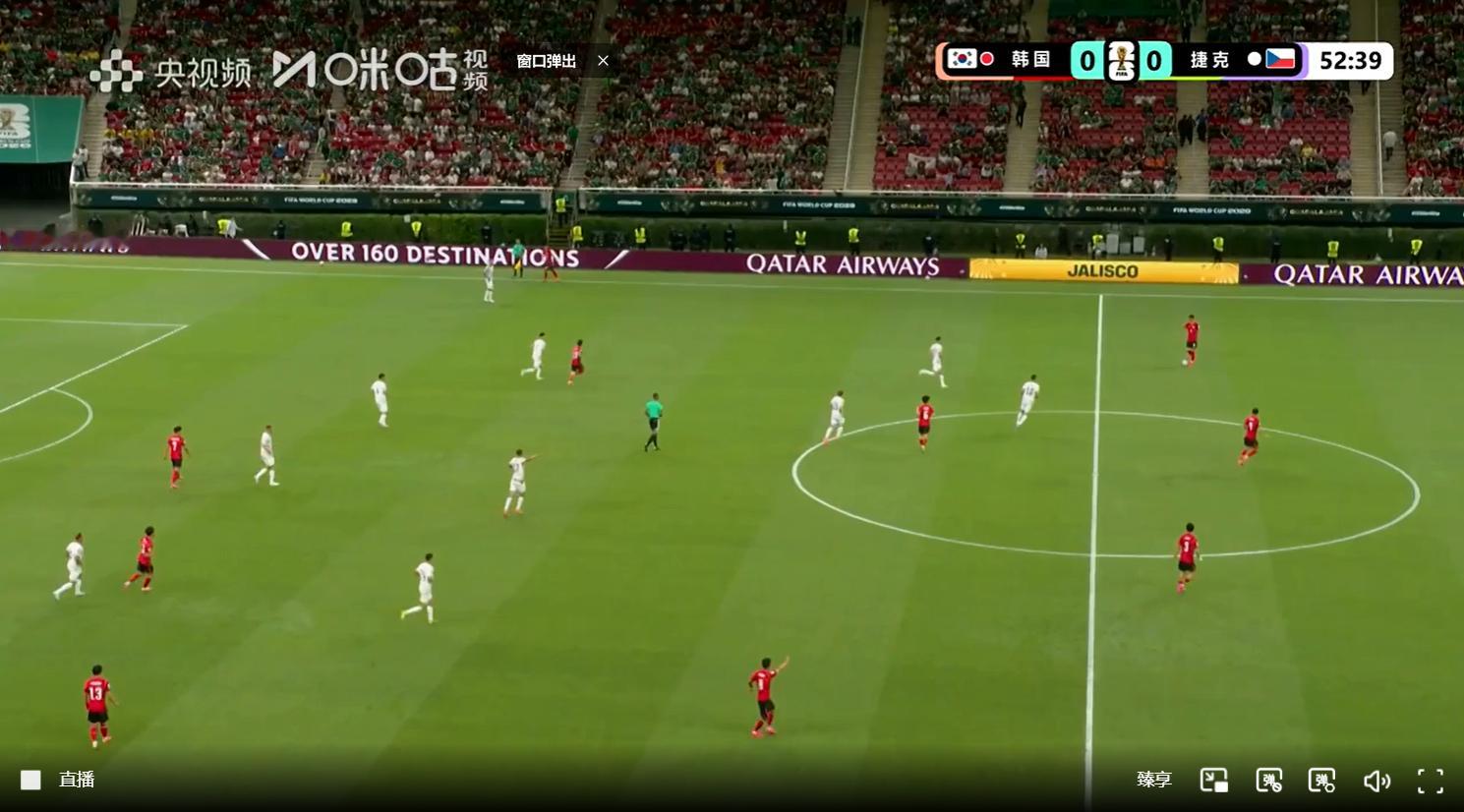 韩国vs捷克 咱版权分销都赚钱了，能不能整点真4K？？？？ 韩国2比1捷克