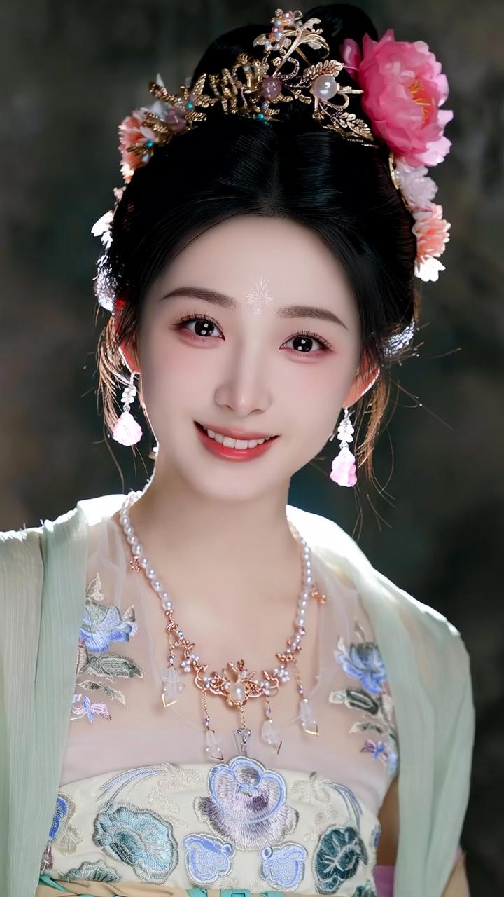 什么样的穿搭可以成为气质女神? 古典美人，花冠点缀，笑靥如花，古风韵味十足！