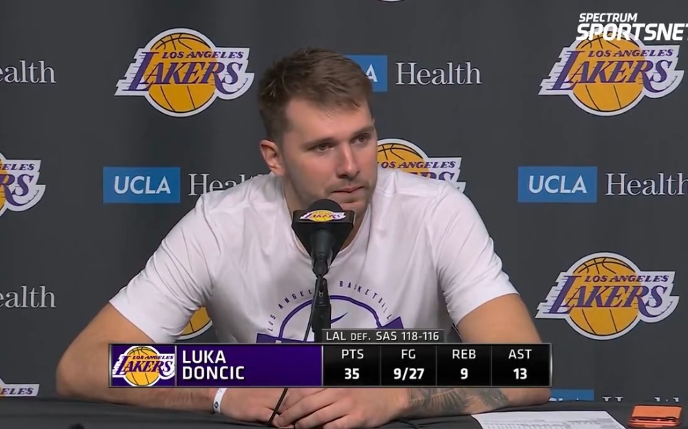 卢卡谈自己5次抢断、2次盖帽的表现：“总算有拿得出手的了，这是我今天唯一做得好的