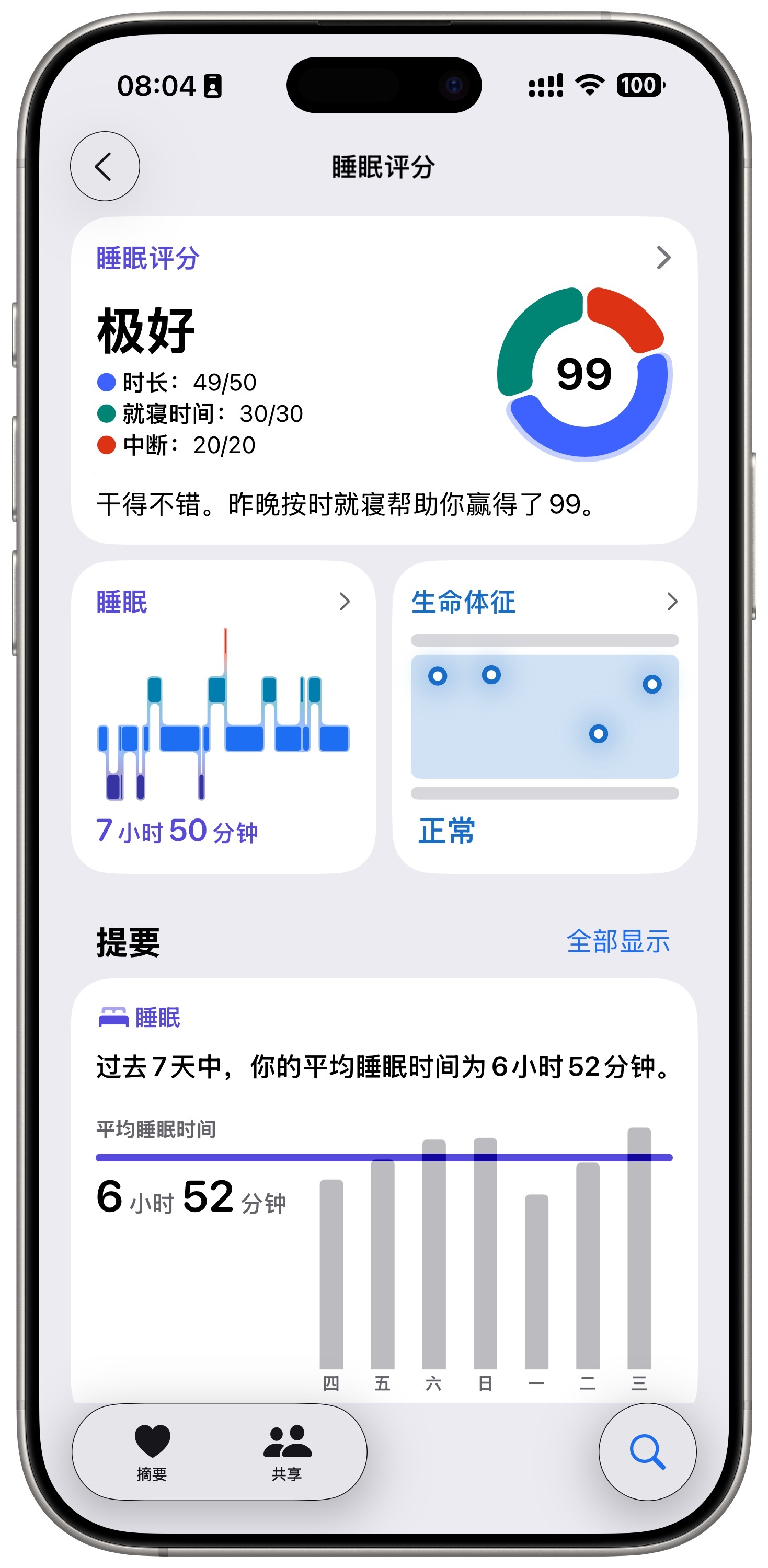 还差8分钟，我能睡个100分，台风天好睡觉。 ​​​