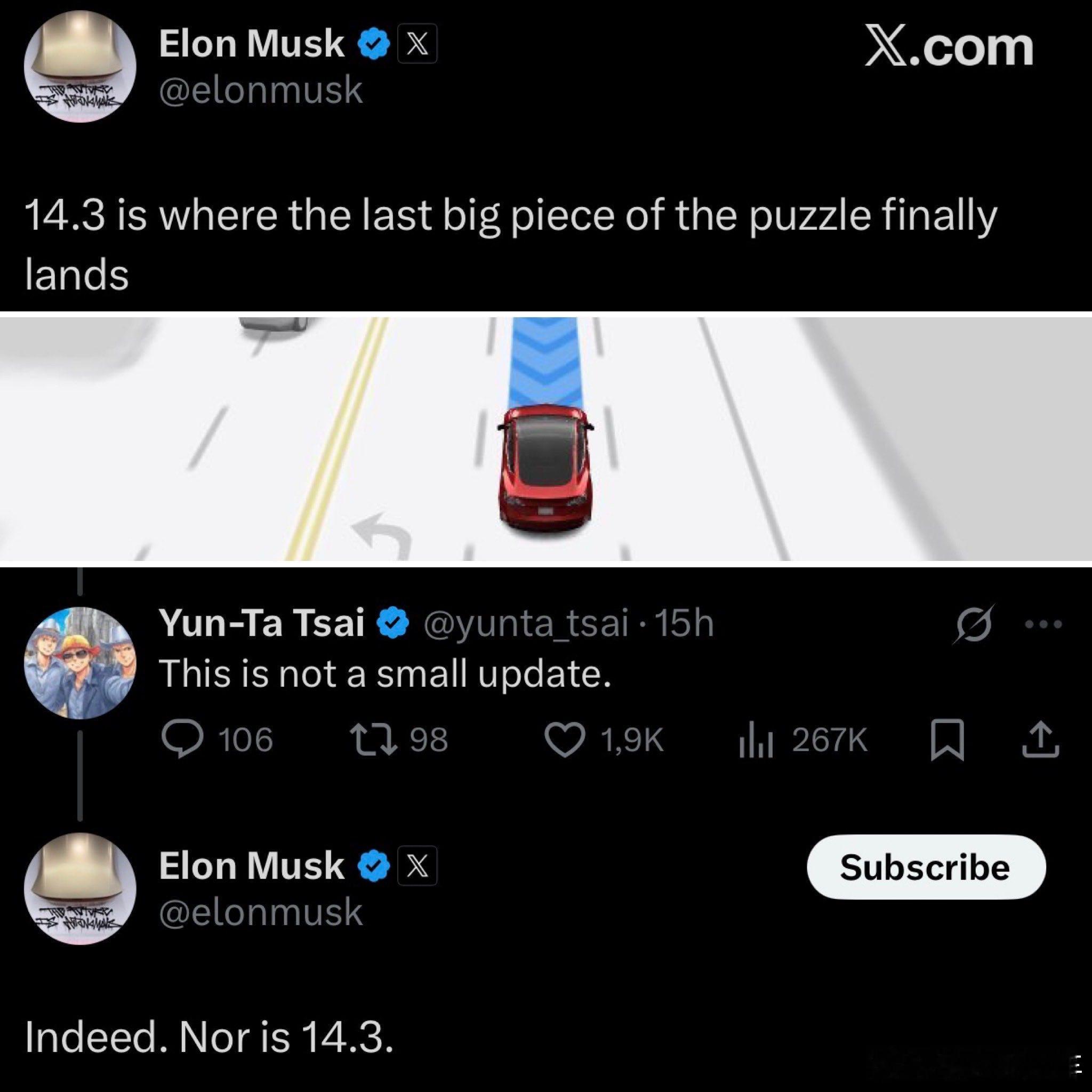 最近特斯拉FSD推了v14.3版本，算是 FSD 一个比较重要的版本；这次升级最