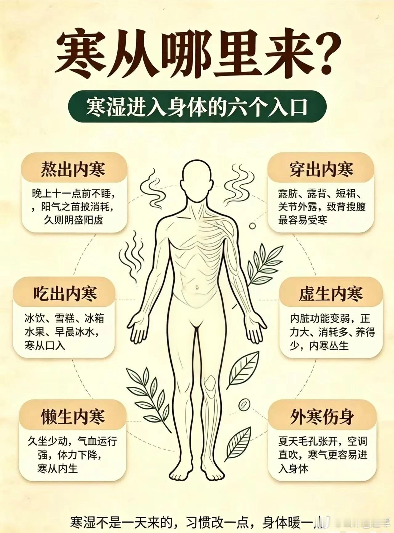 内经原文拆解｜寒湿两大来源：外感天地寒湿 + 内生脾阳亏虚内经寒湿本源天地阴邪寒