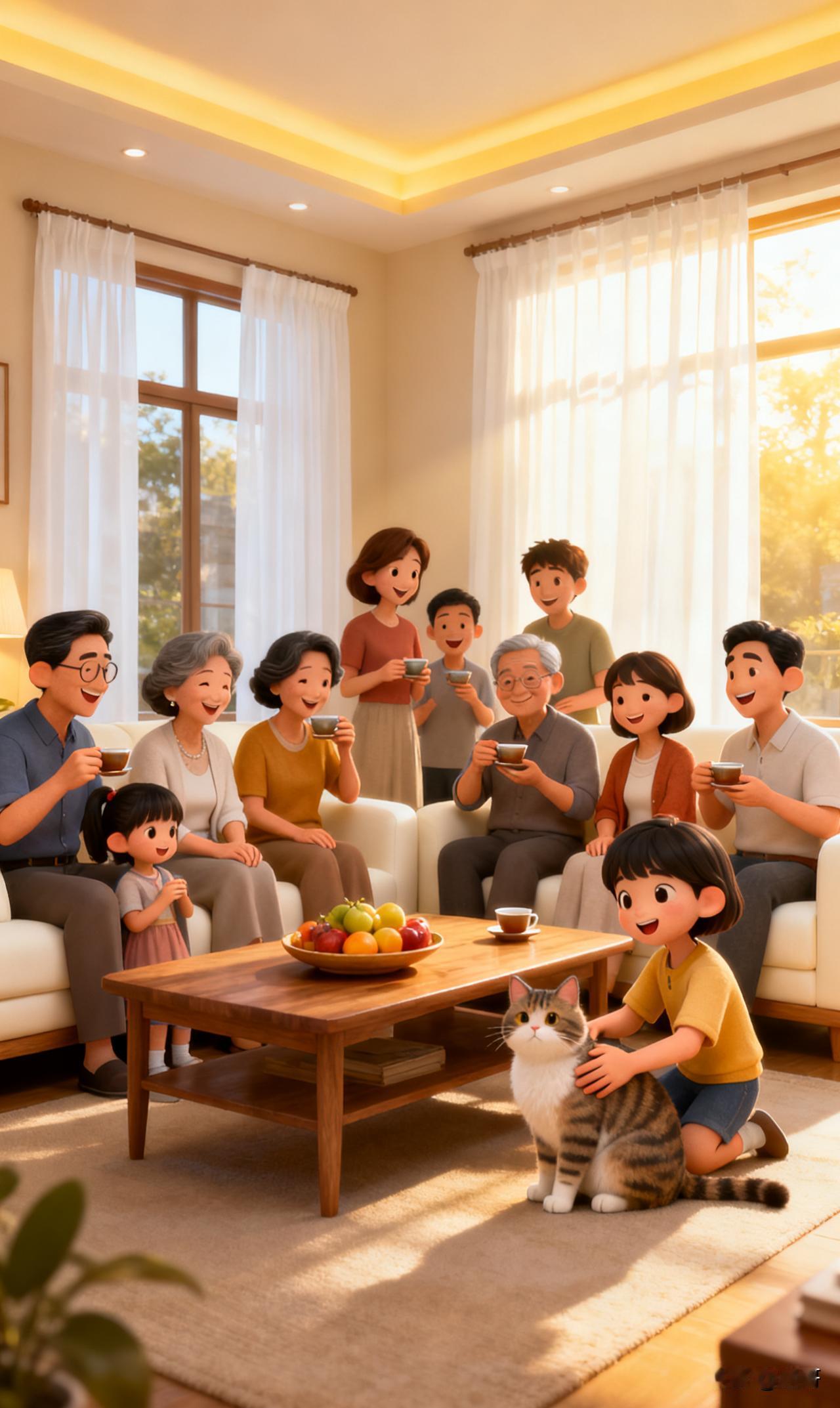 10位从台湾远道而来的同胞，跨越浅浅的海峡，顺利抵达呆呆家中相聚。

欢声笑语满