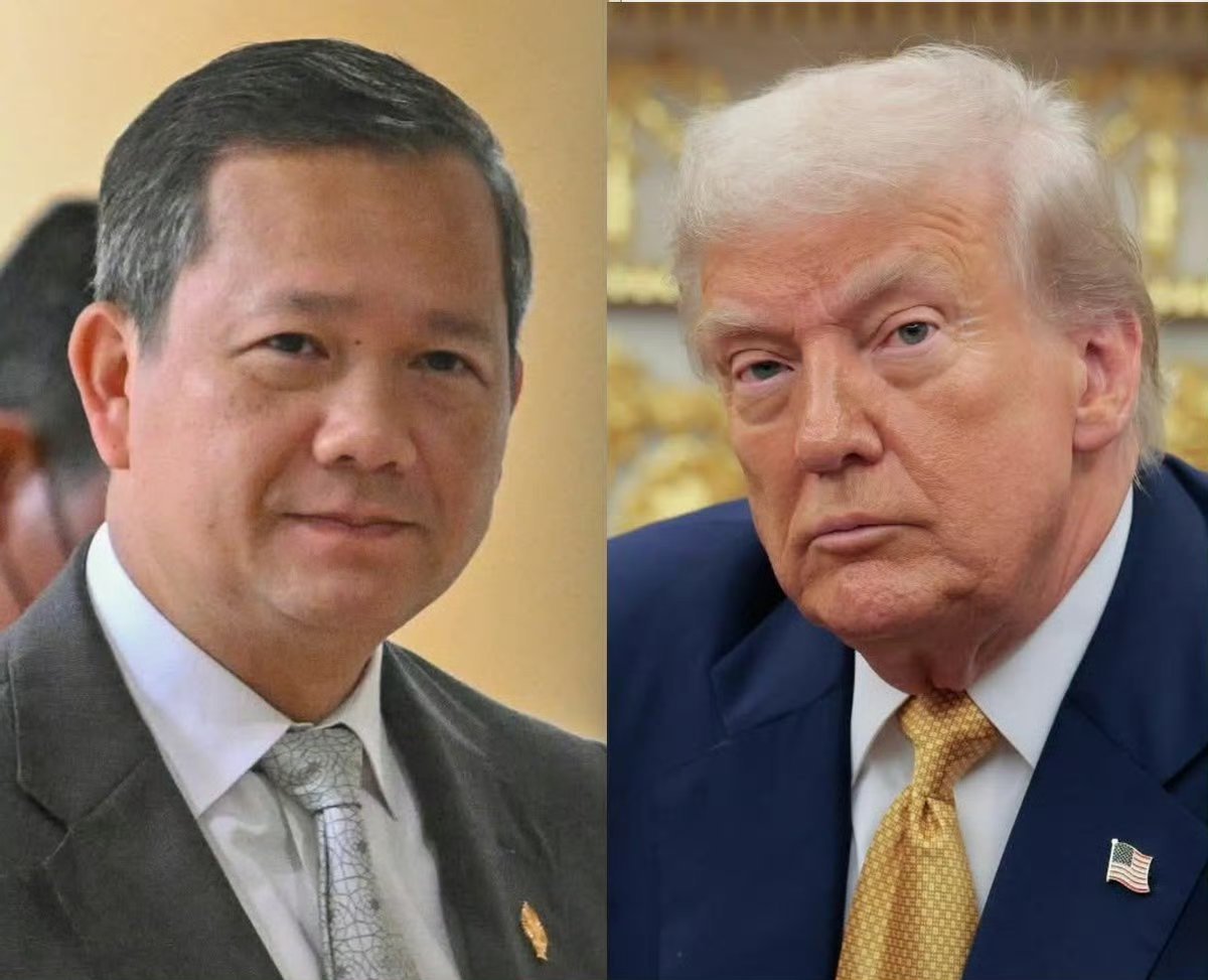 【柬埔寨首相提名特朗普为诺奖候选人】近期网传洪森家族政权垂危，柬埔寨首相洪玛奈如