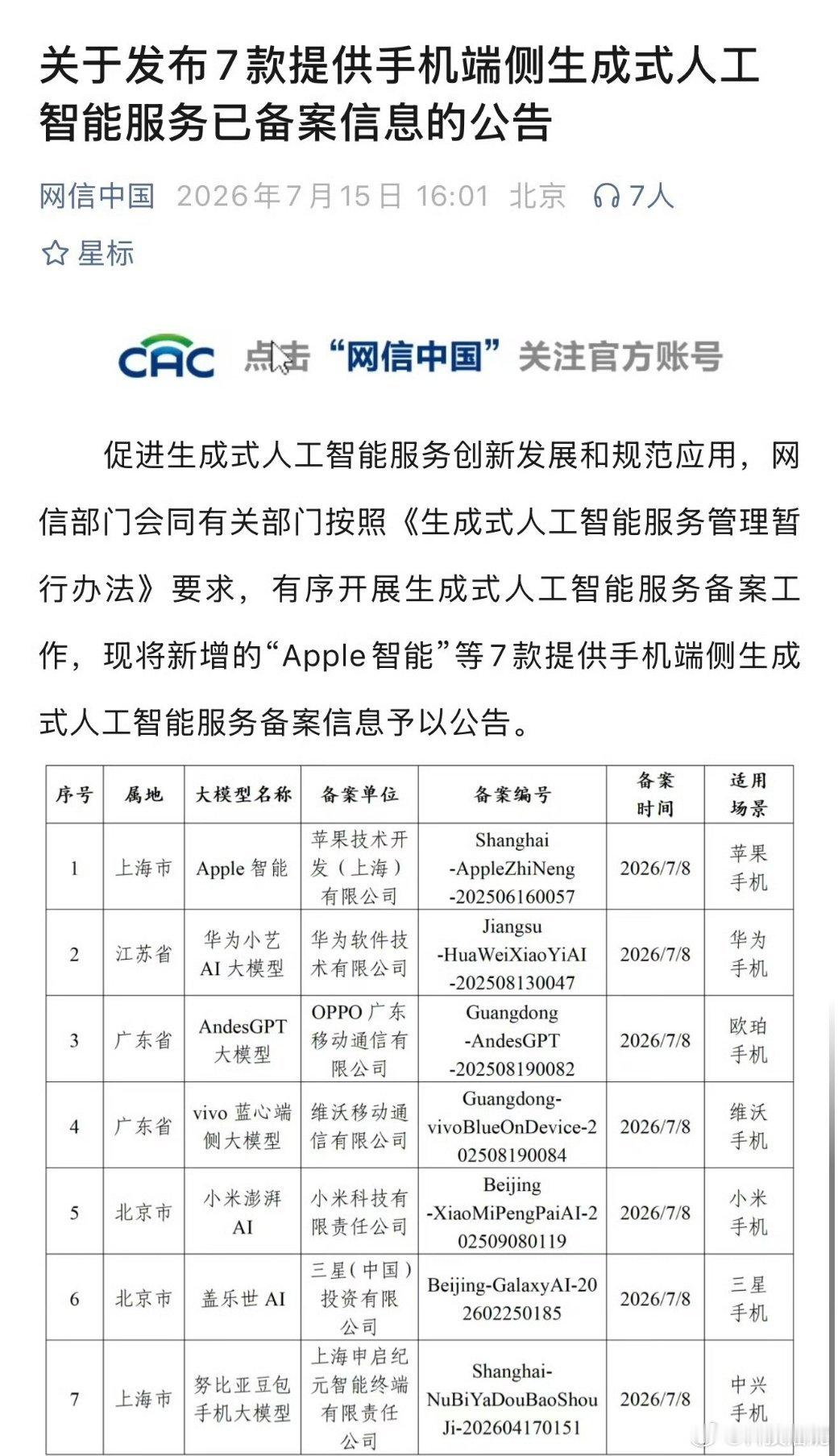 国行版苹果AI要来了苦等好久，苹果智能总算完成国内AI备案啦！国行iPhone用