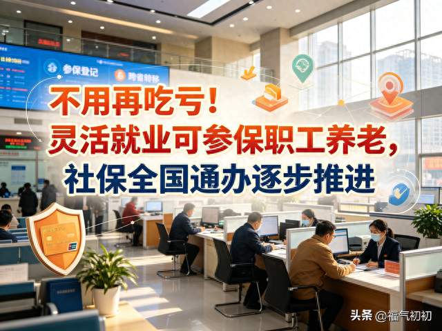 不用再吃亏！灵活就业可参保职工养老，社保全国通办逐步推进