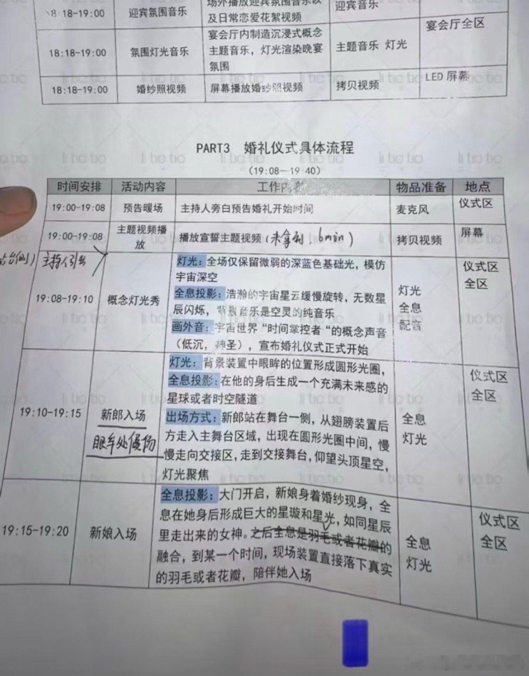 黄子韬 抛西兰花婚礼流程挺有趣的，最后抛“西兰花” ​​​
