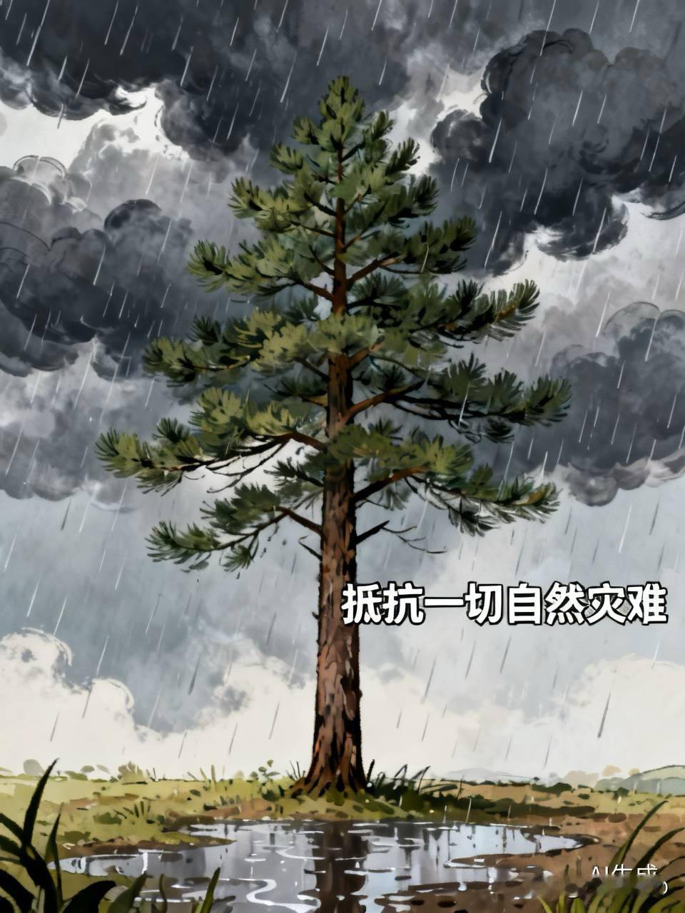 松树的精神真的太让人佩服了！它能抗病毒，还抗水抗旱、抗寒抗热，简直就是“全能战士