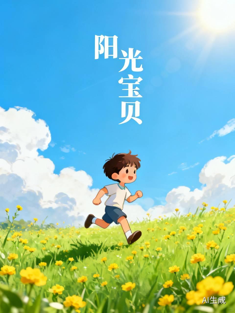 我家孩子那张在运动会上的照片，就特能证明他阳光。当时他参加跑步比赛，不小心摔倒了
