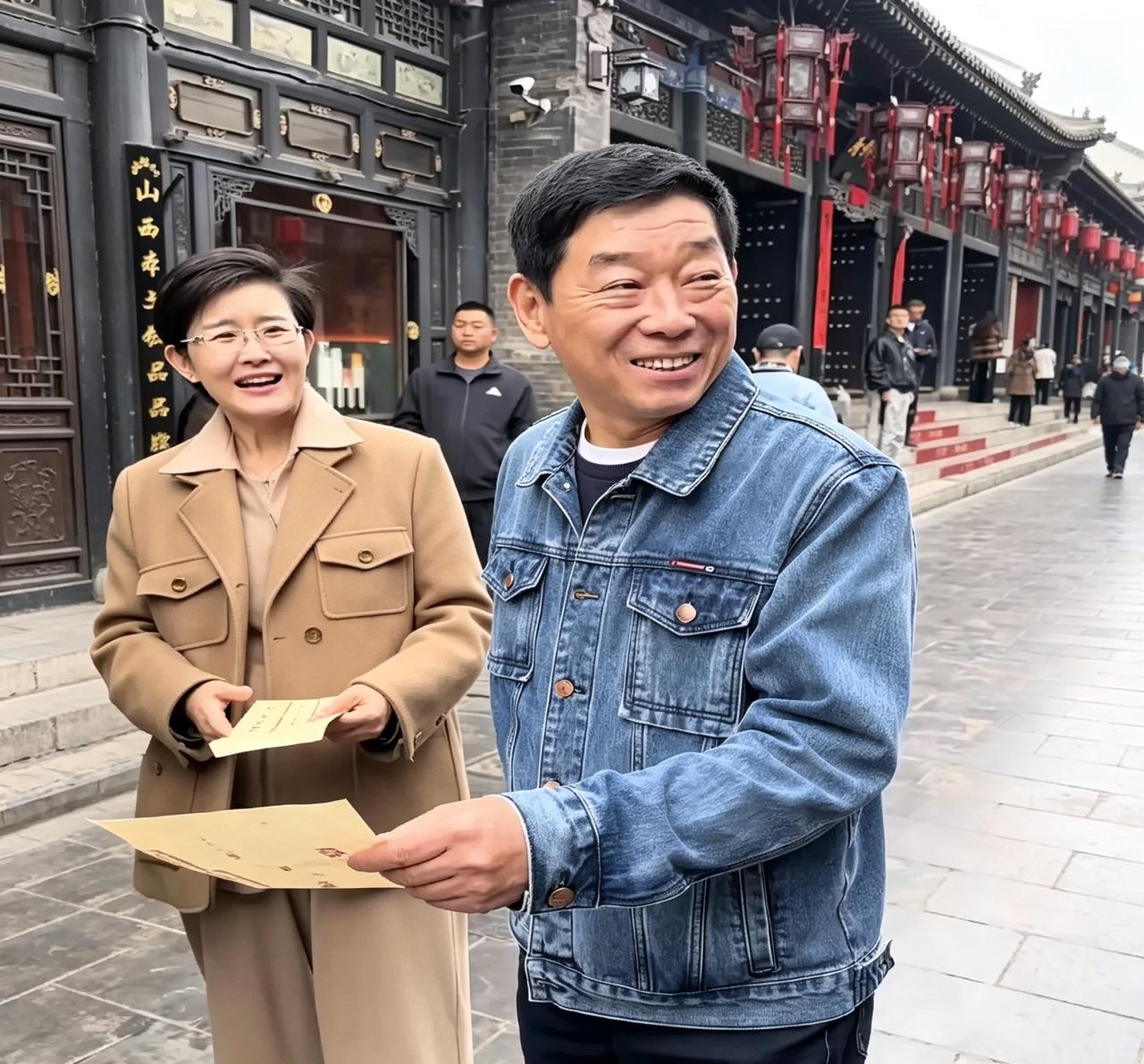 造车大佬魏建军跑到平遥日升昌，跟央视王宁拿着老账本聊上了。这画面挺有意思，老祖宗