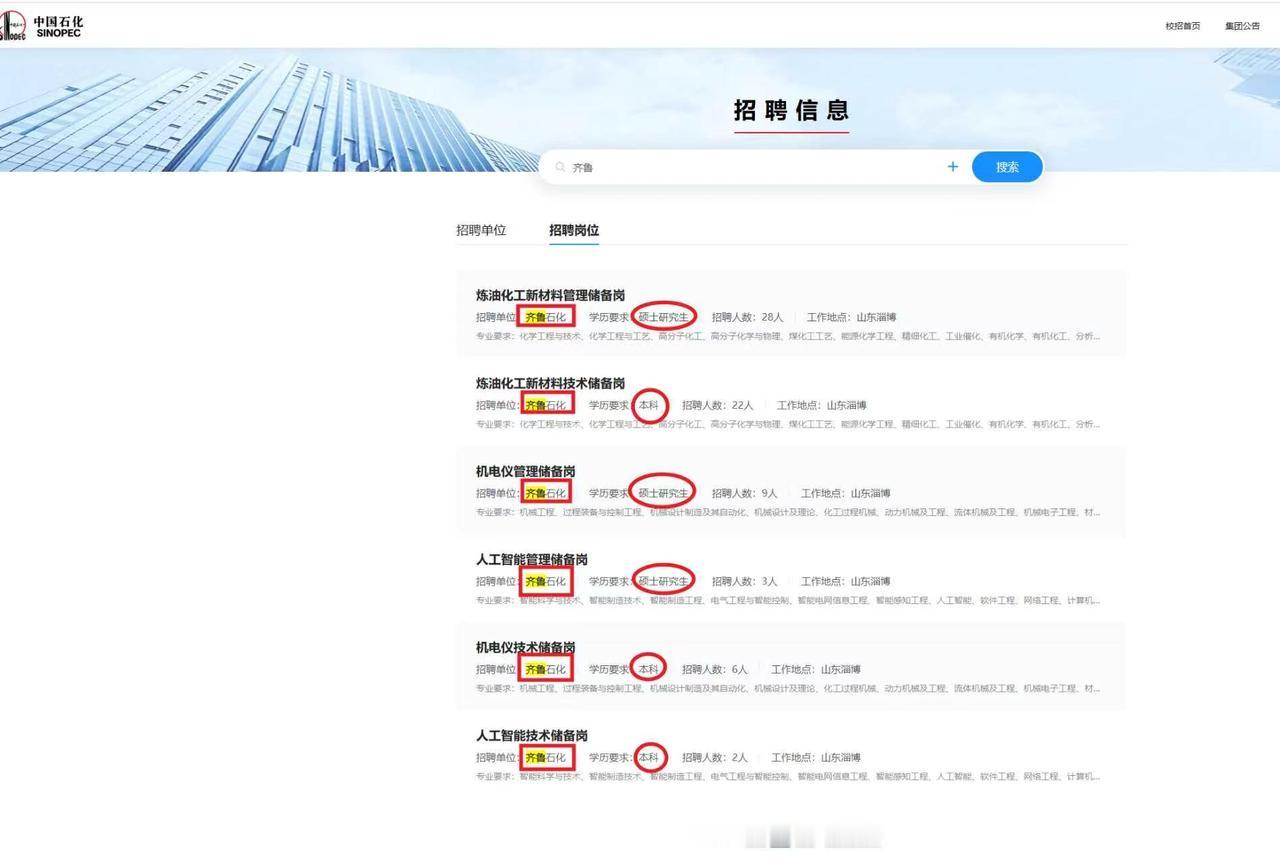 齐鲁石化本次校招计划共 70 人，全部为本科及硕士岗位，**不招收专科生**。对