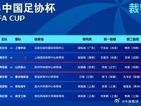 足协杯山东泰山客场对阵广西恒宸裁判安排出炉网页链接