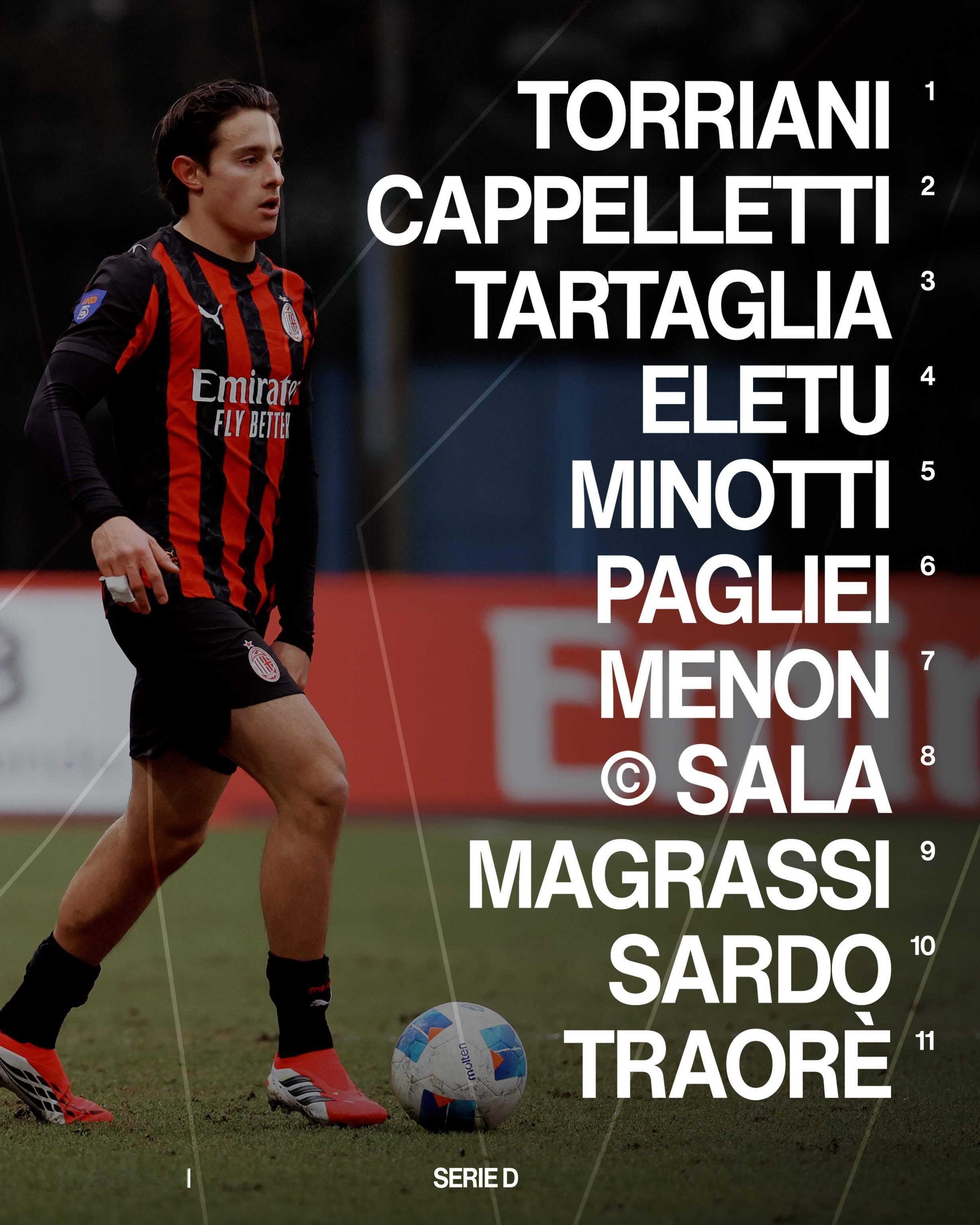 【首发阵容】 🔴⚫️ 2025-26赛季意丁联赛第33轮：Milan Futu