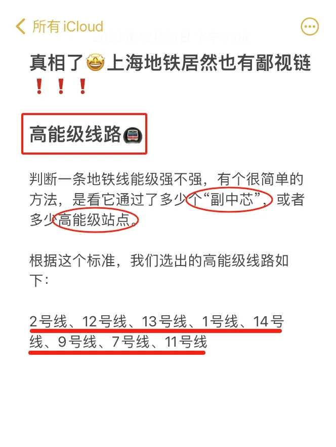 真相了❗上海地铁居然也有鄙视链❗❗