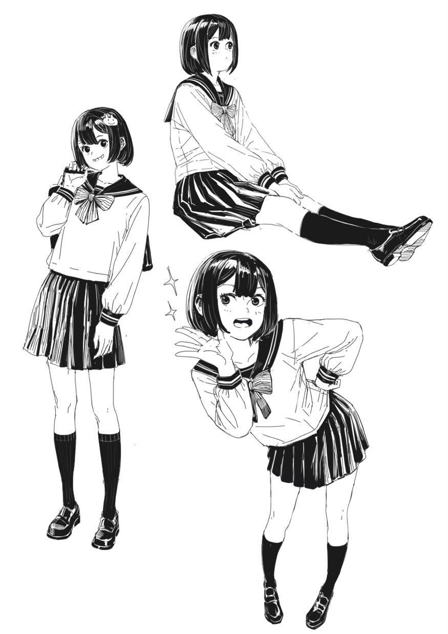 主题速写 兔子发夹少女🐰🐰🐰。一个爱戴兔子发夹的少女