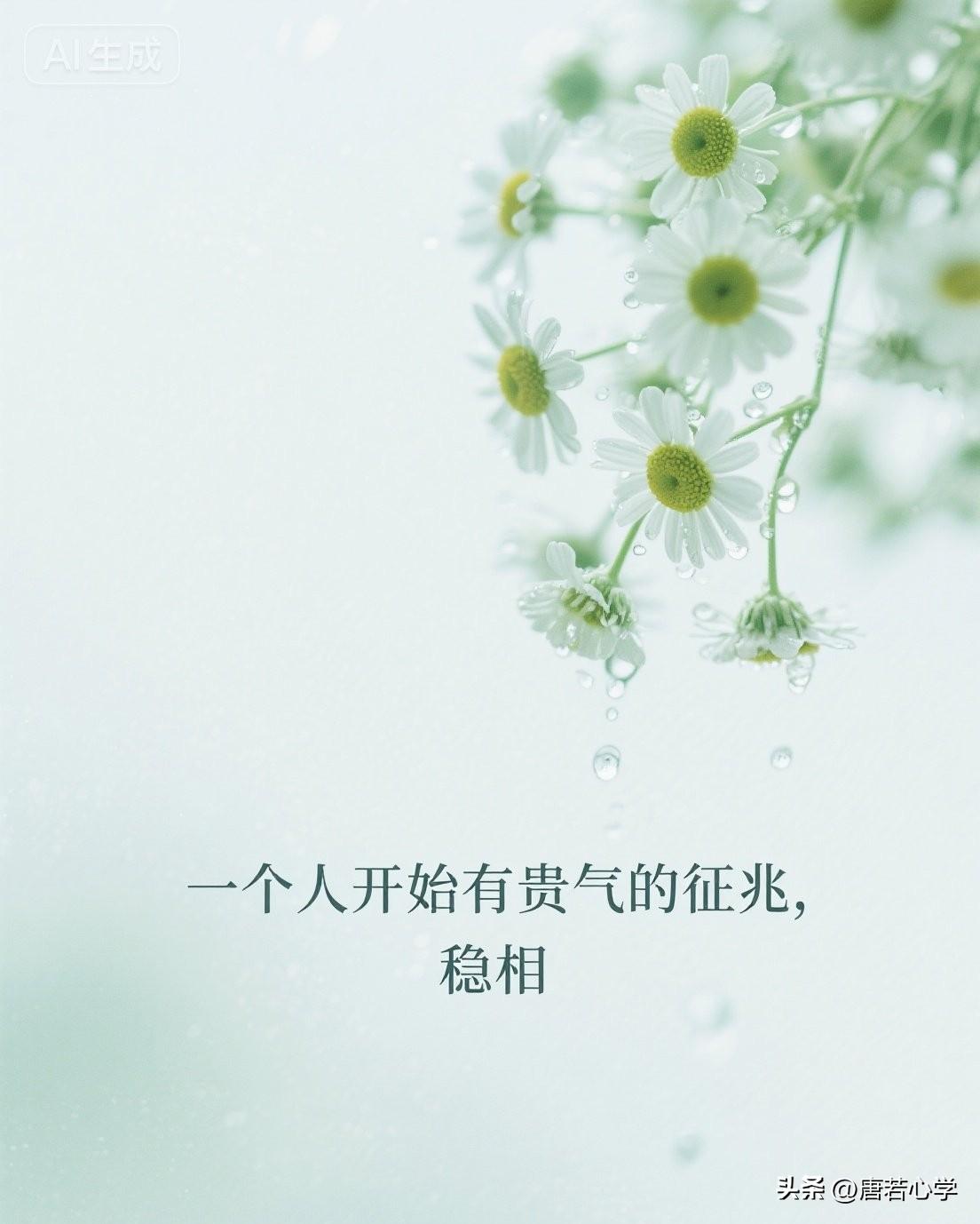 一个人开始有贵气的征兆，稳相

《菜根谭》有言：“性躁心粗者，一事无成；心和气平