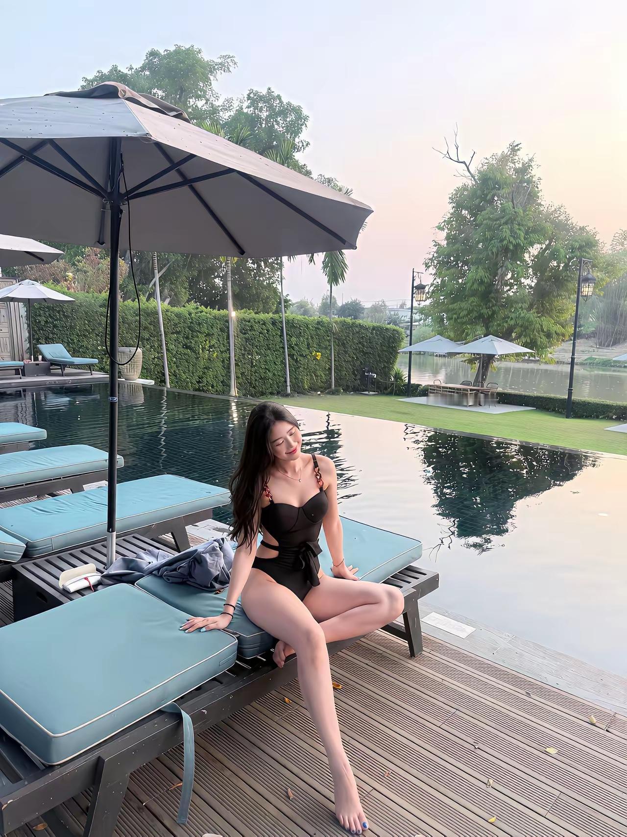 夏天的游泳池就是爽！