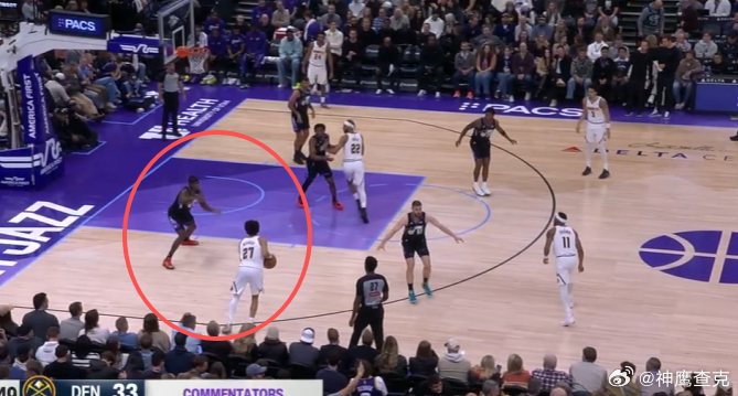 超高效爆砍45分&狂射8记三分，解析贾马尔-默里vs爵士进攻&投射表现1234默