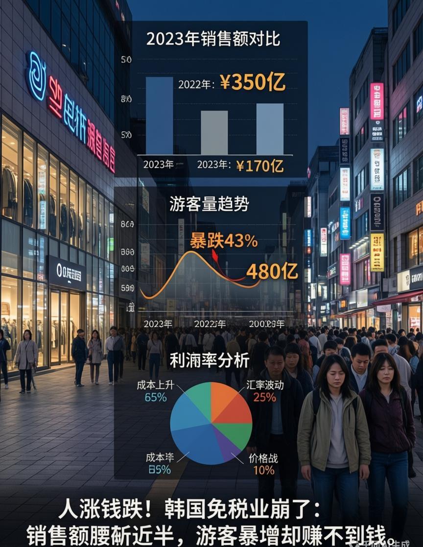 韩国免税店这块曾经闪闪发光的金字招牌，现在是真的褪色了。

2025年的数据出来