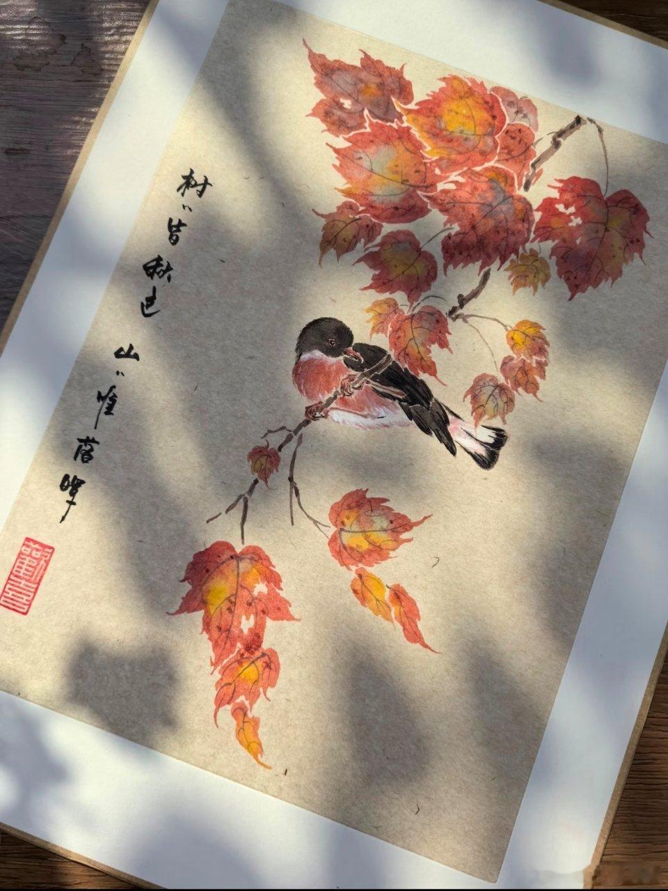 鸟鸣秋色图🐦🍂 ​​​