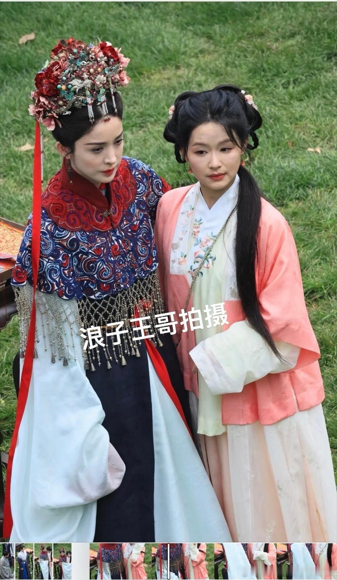 娜扎和《好一个乖乖女》女主余茵的同框路透 ​​​