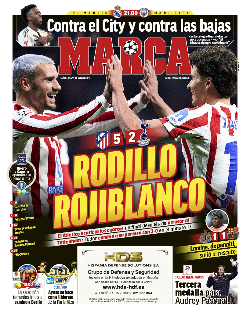 皇马 《马卡》对阵曼城和伤病七人伤缺的皇马迎战瓜迪奥拉瓜迪奥拉:“皇马毕竟还是皇