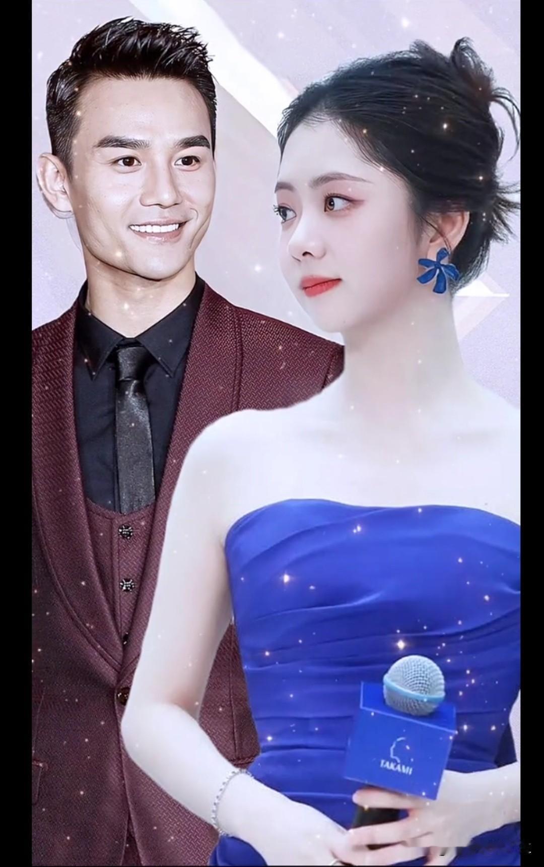 活动现场情侣合影定格温柔，明星二搭比星光更烂漫，演技无敌惹人醉🌙 [捂脸][送