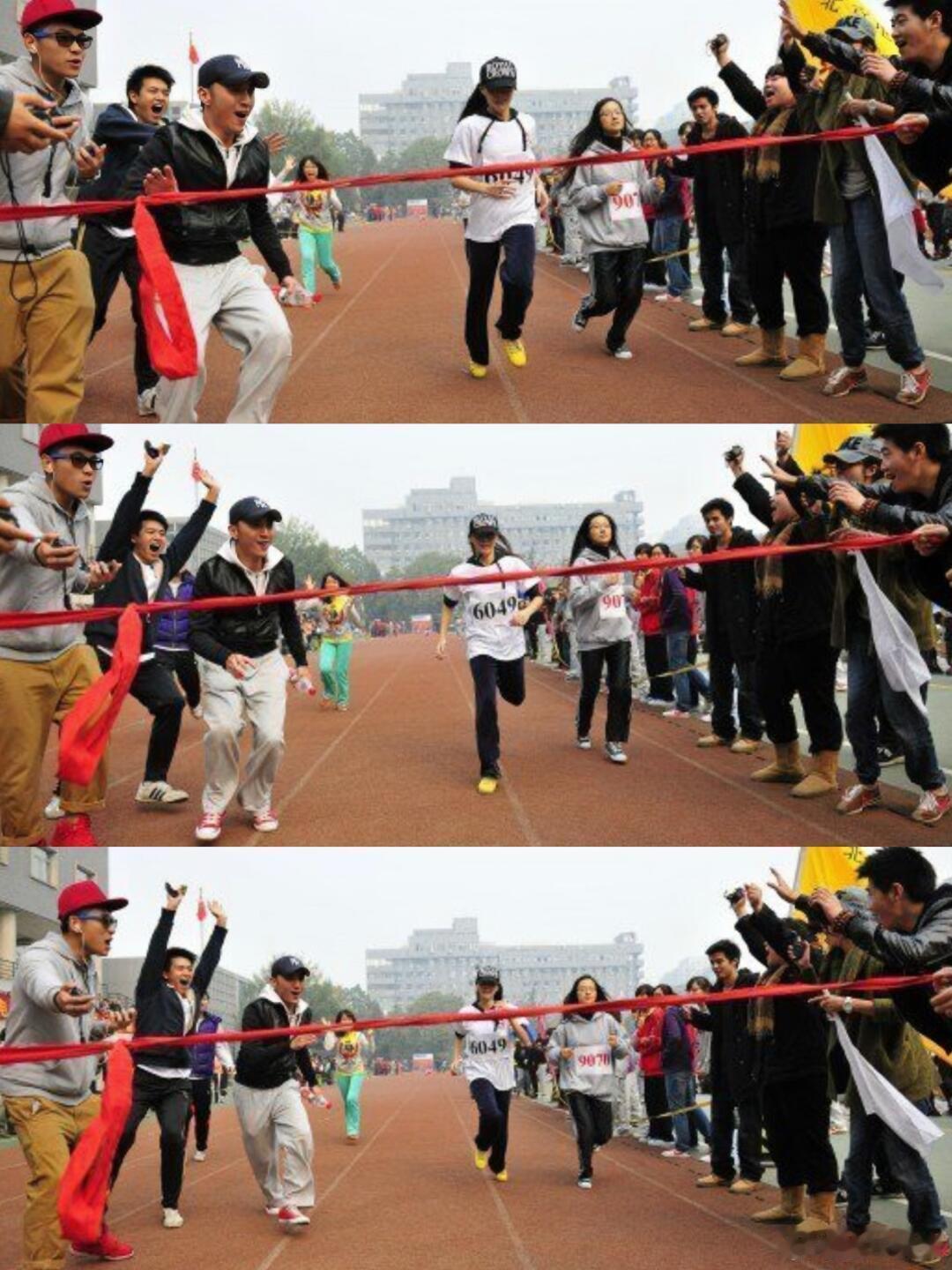 杨紫大学看李现张一山篮球赛2012年北电的一场篮球赛，李现和张一山代表表演系参赛