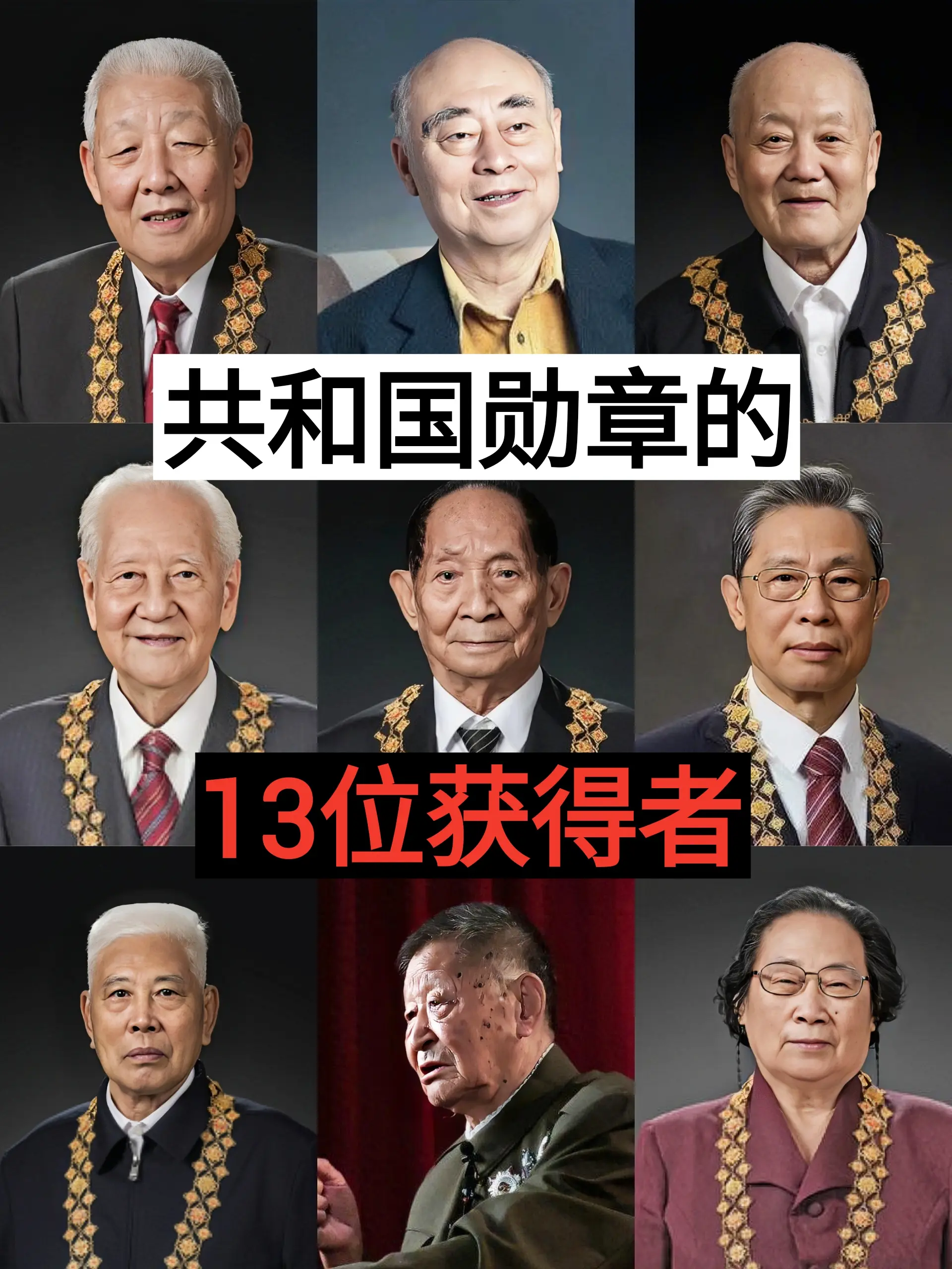 共和国勋章获得者 致敬了不起的他们