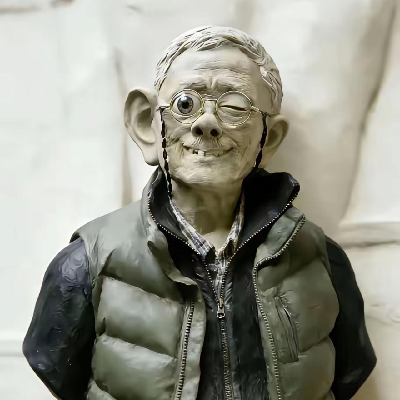 刚看到这尊“神作”的时候，差点没把隔夜饭喷出来。丑得辣眼却被硬扣上“高级审美”的