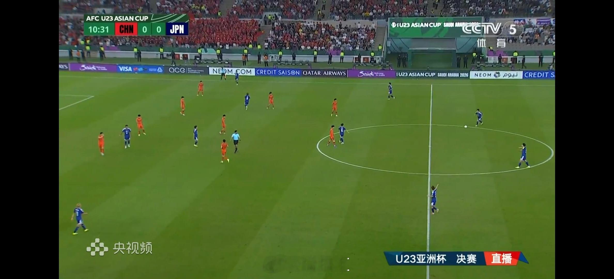 U23国足vs日本，U23国足加油！中国队必胜