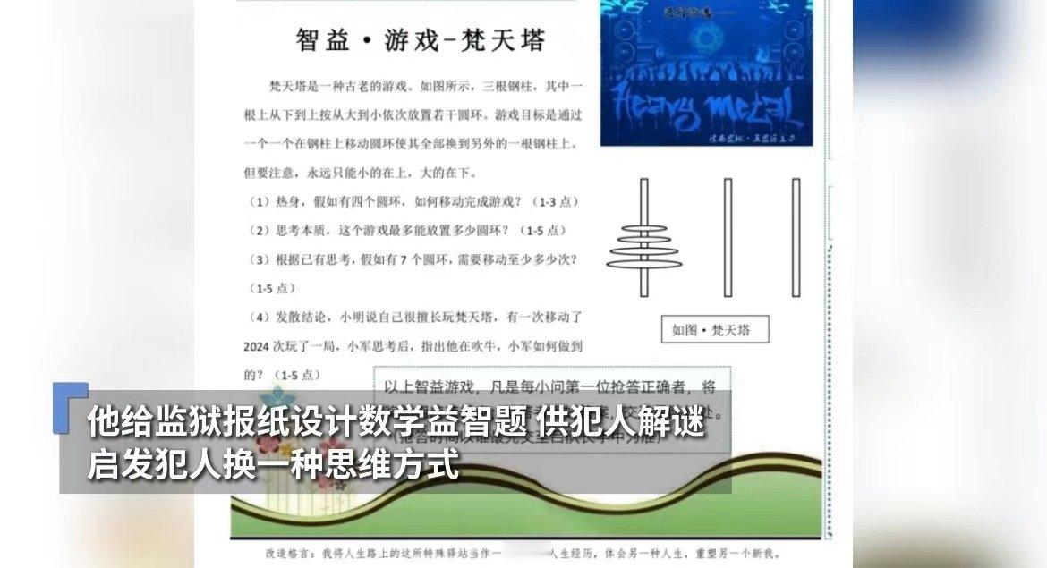 #95后狱警用数学题开导服刑人员#  我认为这样子的方式还是挺不错的，而且我觉得