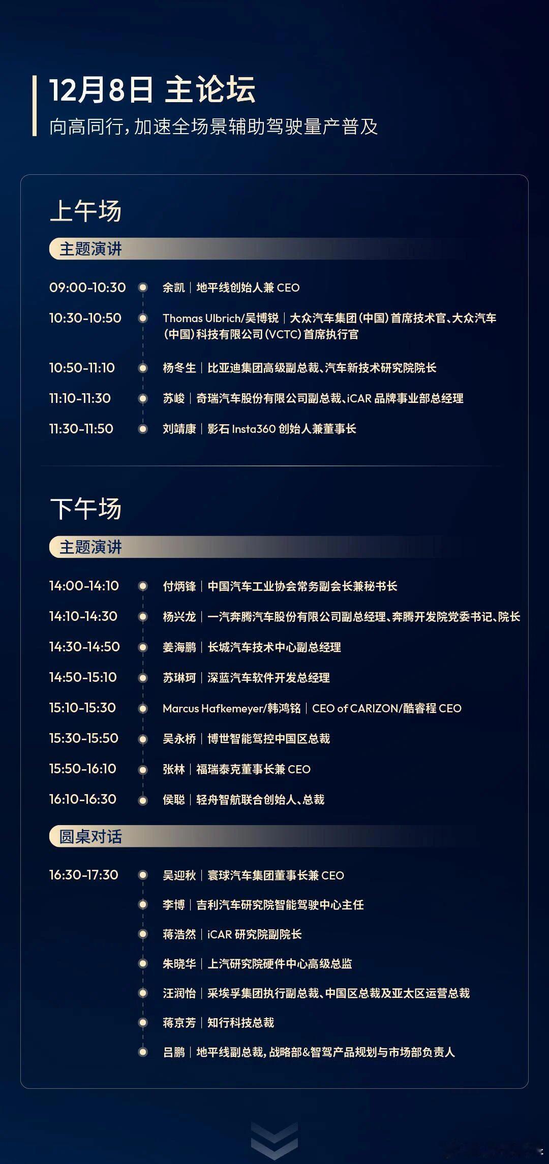 走过路过不要错过，热爱智驾得小伙伴们凯哥和苏箐大神的场次可以着重听一下