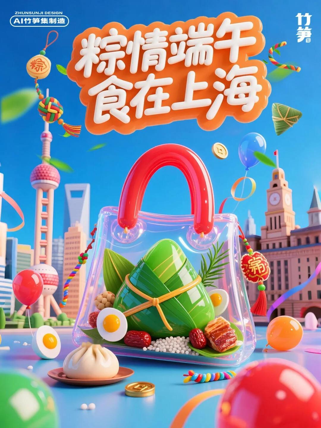 ai创造营端午节[超话] AI批量出图攻略！9城端午美食海报一键生成（附关键词）