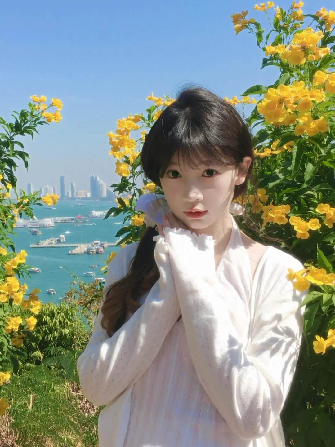 像晴天像雨天春日超甜转场 少女感 分享照片 清纯美女 春天