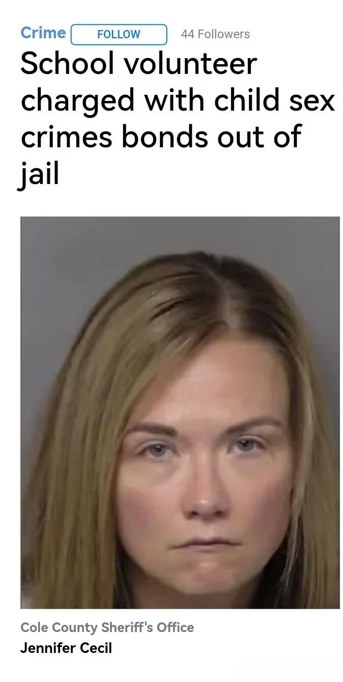 美国密苏里州基督教学校的一名家长志愿者41岁的Jennifer Cecil，她对