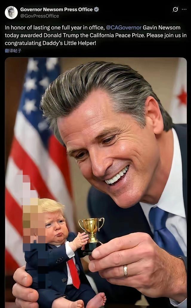 加州州长纽森发言气氛非常激昂，他愤怒地质问美国：“你为什么要炸死伊朗的儿童？”